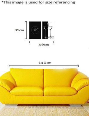 62% OFF on Design O Vista Analog 35 cm X 50 cm Wall Clock(Black, Without Glass)