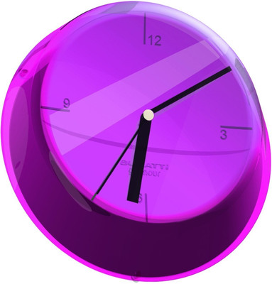 Bugatti Analog Wall Clock(Purple, With Glass) Bugatti Analog Wall Clock(Purple, With Glass)