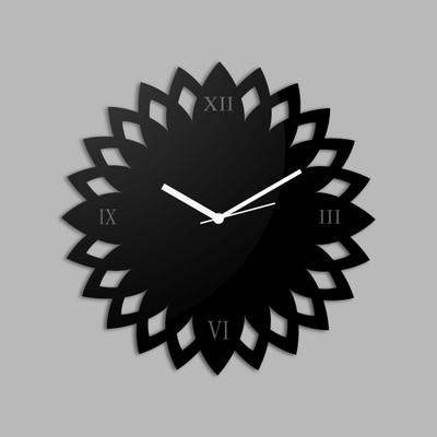 72% OFF on Creative Width Decor Analog Wall Clock(Black, Without Glass)