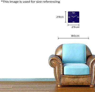 78% OFF on Creative Width Decor Analog Wall Clock(Blue, Without Glass)