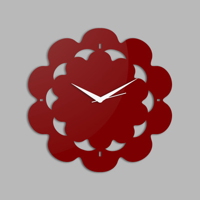 78% OFF on Creative Width Decor Analog Wall Clock(Red, Without Glass)