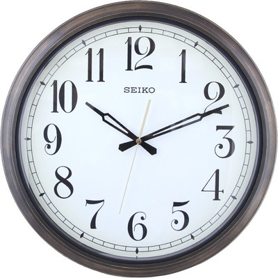 Seiko Analog 40.6 cm X 40.6 cm Wall Clock(Black, With Glass) Seiko Analog 40.6 cm X 40.6 cm Wall Clock(Black, With Glass)