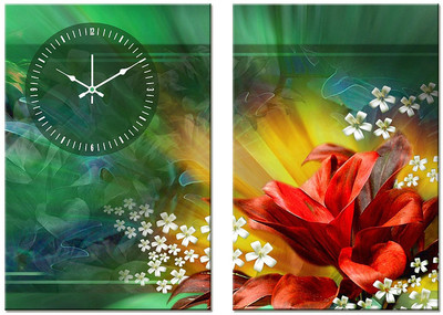 57% OFF on Design O Vista Analog 50 cm X 70 cm Wall Clock(Multicolor, Without Glass)
