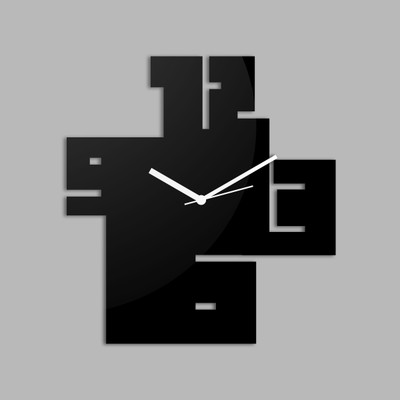 70% OFF on Creative Width Decor Analog Wall Clock(Black, Without Glass)