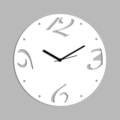 72% OFF on Creative Width Decor Analog Wall Clock(White, Without Glass)