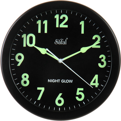 18% OFF on safal Analog 5 cm X 28 cm Wall Clock(Black, With Glass) 18% OFF on safal Analog 5 cm X 28 cm Wall Clock(Black, With Glass)
