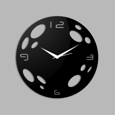 72% OFF on Creative Width Decor Analog Wall Clock(Black, Without Glass)