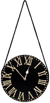 purpledip Analog 25 cm X 25 cm Wall Clock(Black, Without Glass) purpledip Analog 25 cm X 25 cm Wall Clock(Black, Without Glass)