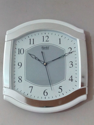 AJANTA Analog 30 cm X 3.5 cm Wall Clock(Silver, White, With Glass)