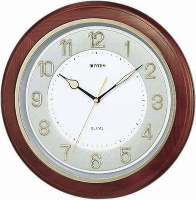 Rhythm Analog Wall Clock(Brown, With Glass) Rhythm Analog Wall Clock(Brown, With Glass)