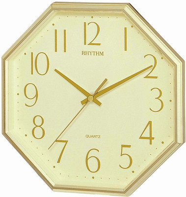Rhythm Analog 25 cm X 4.2 cm Wall Clock(Gold, Without Glass) Rhythm Analog 25 cm X 4.2 cm Wall Clock(Gold, Without Glass)