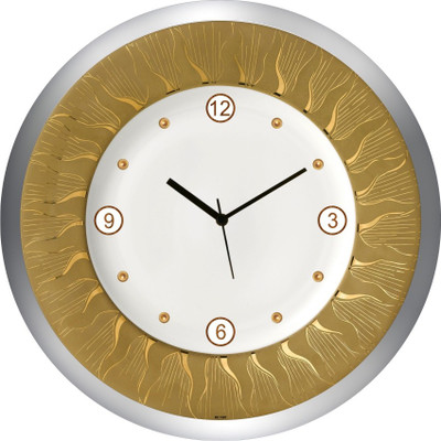 62% OFF on Regent Analog 31 cm X 4 cm Wall Clock(Silver, With Glass)
