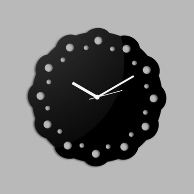 72% OFF on Creative Width Decor Analog Wall Clock(Black, Without Glass)