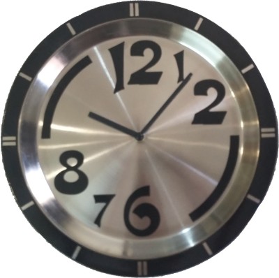 ONATTO Analog 29 cm Dia Wall Clock(MATT STEEL & BLACK, Without Glass)   Watches  (ONATTO)