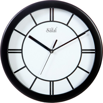 safal Analog 5 cm X 28 cm Wall Clock(Black, With Glass) safal Analog 5 cm X 28 cm Wall Clock(Black, With Glass)