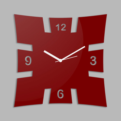 78% OFF on Creative Width Decor Analog Wall Clock(Red, Without Glass)