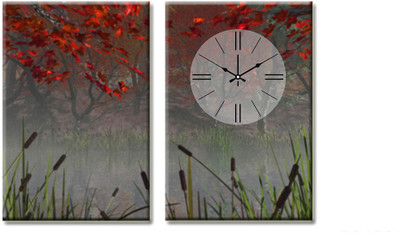 57% OFF on Design O Vista Analog 50 cm X 70 cm Wall Clock(Black, Without Glass)