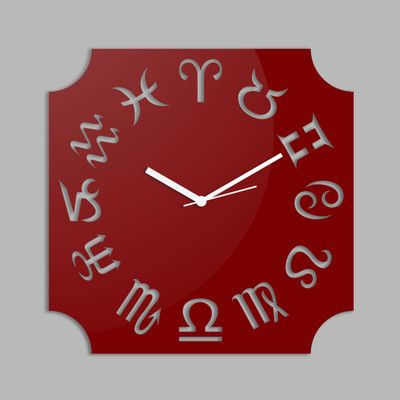 78% OFF on Creative Width Decor Analog Wall Clock(Red, Without Glass)