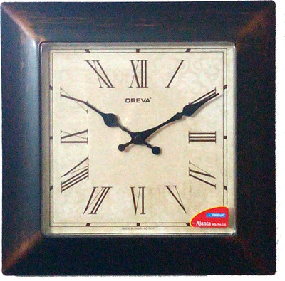 Ajanta OREVA Analog 27 cm X 4 cm Wall Clock(Black, With Glass) Ajanta OREVA Analog 27 cm X 4 cm Wall Clock(Black, With Glass)