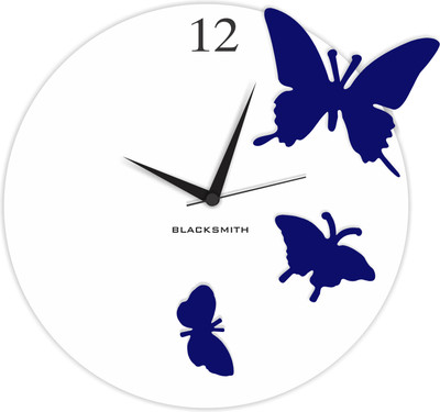 Blacksmith Analog Wall Clock(White, Without Glass)