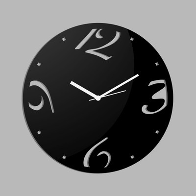 78% OFF on Creative Width Decor Analog Wall Clock(Black, Without Glass)
