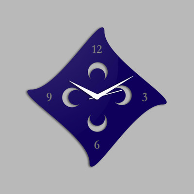 78% OFF on Creative Width Decor Analog Wall Clock(Blue, Without Glass)