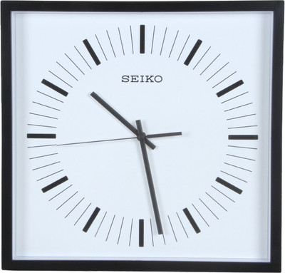 36 Off On Seiko Analog 31 Cm X 31 Cm Wall Clock Black With Glass On Flipkart Paisawapas Com