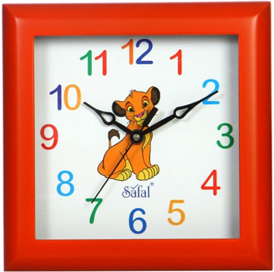 14% OFF on safal Analog 5 cm X 20 cm Wall Clock(Orange, With Glass)