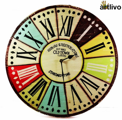20% OFF on Artlivo Analog 40 cm X 4 cm Wall Clock(Multicolor, Without Glass) 20% OFF on Artlivo Analog 40 cm X 4 cm Wall Clock(Multicolor, Without Glass)