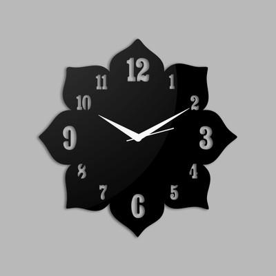 78% OFF on Creative Width Decor Analog Wall Clock(Black, Without Glass)