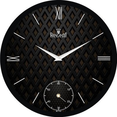 26% OFF on Regent Analog 28 cm X 28 cm Wall Clock(Black, With Glass)