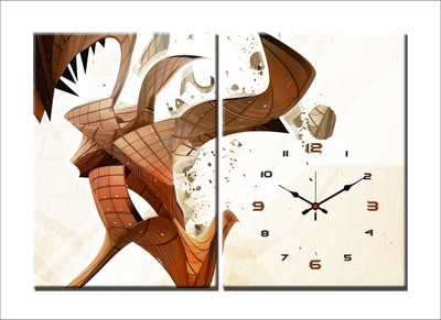 62% OFF on Design O Vista Analog 35 cm X 50 cm Wall Clock(Black, Without Glass)