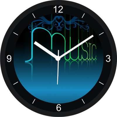53% OFF on Regent Analog 28 cm X 28 cm Wall Clock(Black, With Glass)