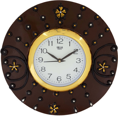 DivineCrafts Analog 33 cm X 33 cm Wall Clock(Multicolor, With Glass) DivineCrafts Analog 33 cm X 33 cm Wall Clock(Multicolor, With Glass)