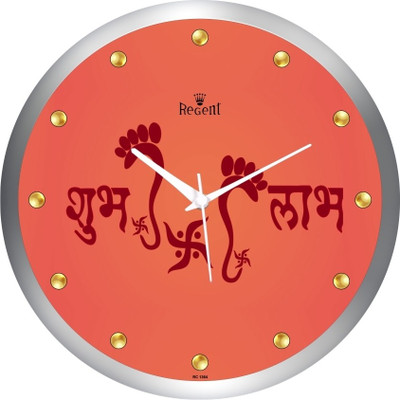 Regent Analog 28 cm X 28 cm Wall Clock(Silver, With Glass) Regent Analog 28 cm X 28 cm Wall Clock(Silver, With Glass)