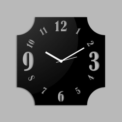 72% OFF on Creative Width Decor Analog Wall Clock(Black, Without Glass)