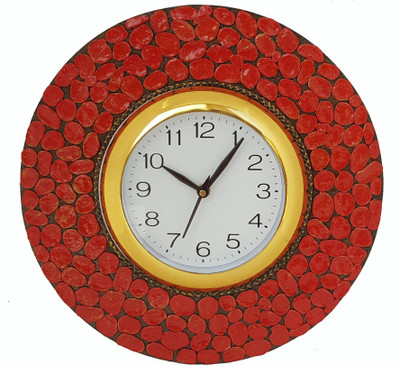 DivineCrafts Analog 30 cm X 30 cm Wall Clock(Multicolor, With Glass)