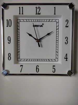 Ajanta OREVA Analog 19 cm X 17 cm Wall Clock(White, With Glass)