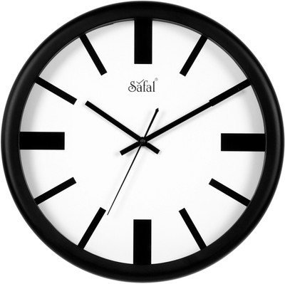 safal Analog 5 cm X 34 cm Wall Clock(Black, With Glass) safal Analog 5 cm X 34 cm Wall Clock(Black, With Glass)