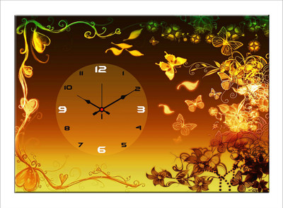 45% OFF on Design O Vista Analog 40 cm X 30 cm Wall Clock(Multicolor, Without Glass)