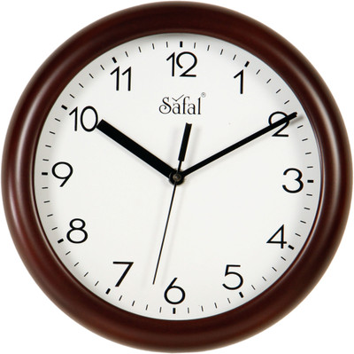 safal Analog 5 cm X 23 cm Wall Clock(Brown, With Glass) safal Analog 5 cm X 23 cm Wall Clock(Brown, With Glass)