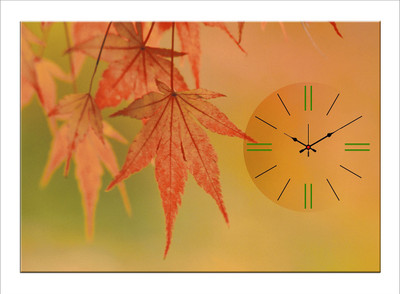 54% OFF on Design O Vista Analog 50 cm X 35 cm Wall Clock(Black, Without Glass)