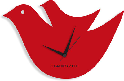 Blacksmith Analog Wall Clock(Red, Without Glass)