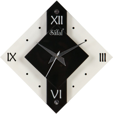 safal Analog 5 cm X 20 cm Wall Clock(Black, With Glass) safal Analog 5 cm X 20 cm Wall Clock(Black, With Glass)
