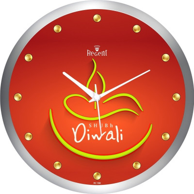 62% OFF on Regent Analog 31 cm X 4 cm Wall Clock(Silver, With Glass)