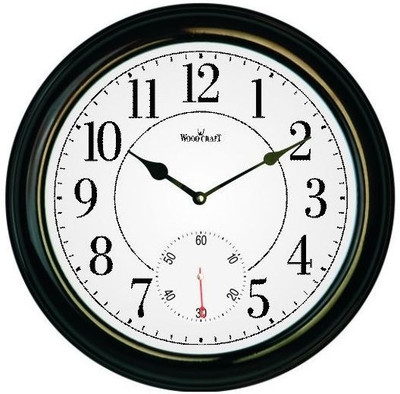 Wood Craft Analog Wall Clock(Black, With Glass) available at flipkart for Rs.1980