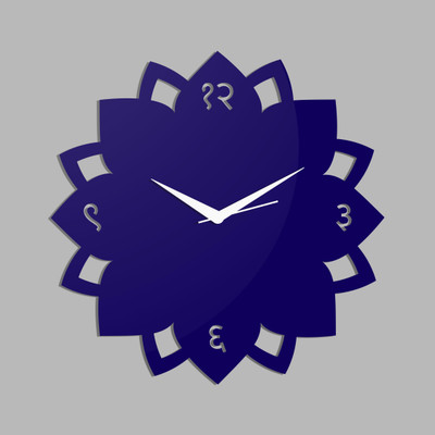 78% OFF on Creative Width Decor Analog Wall Clock(Blue, Without Glass)