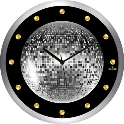 Regent Analog 31 cm X 4 cm Wall Clock(Silver, With Glass)