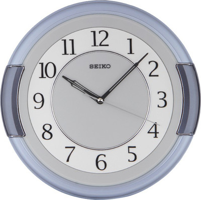 Seiko Analog 30.8 cm X 30.8 cm Wall Clock(Black, With Glass)