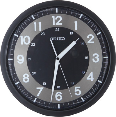 Seiko Analog 31.1 cm X 31.1 cm Wall Clock(Black, With Glass) Seiko Analog 31.1 cm X 31.1 cm Wall Clock(Black, With Glass)